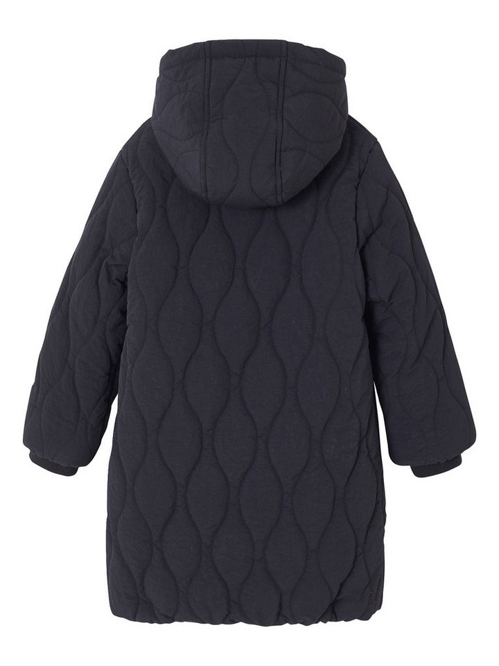 vertbaudet Steppjacke Mädchen Steppmantel mit Webpelz-Kapuze – Bild 2 von 5