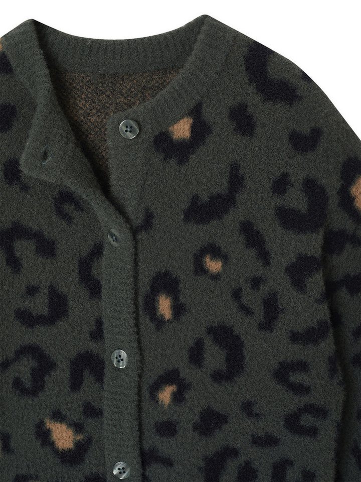 vertbaudet Strickjacke Flauschige Mädchen Strickjacke mit Tiermotiven – Bild 3 von 5