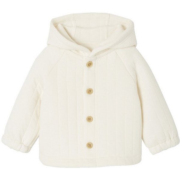 vertbaudet Strickjacke Gesteppte Baby Sweatjacke mit Kapuze