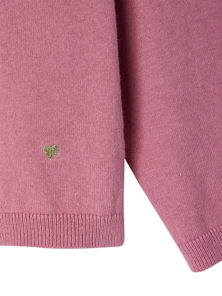vertbaudet Strickjacke Mädchen Strickjacke BASICS Runder Ausschnitt, Knopfverschluss – Bild 3 von 5