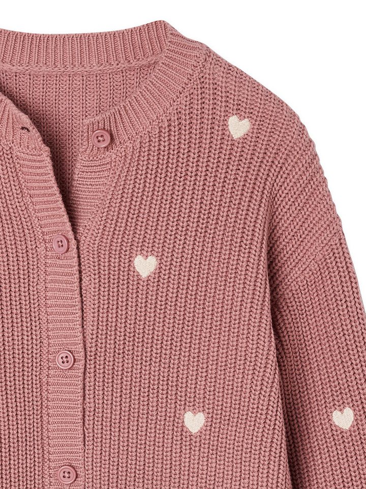 vertbaudet Strickjacke Mädchen Strickjacke mit kleinen Stickereien Knopfverschluss – Bild 3 von 4
