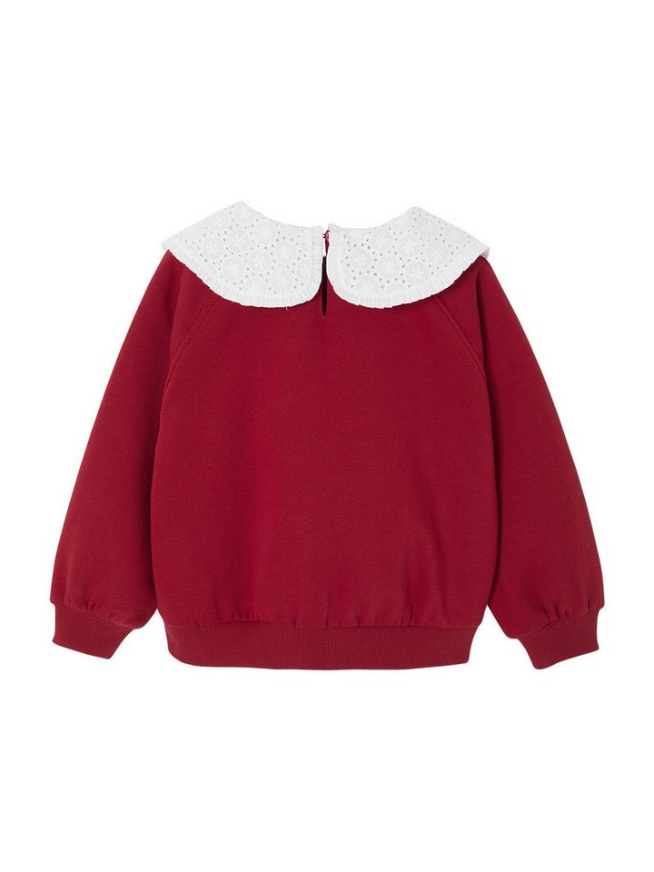 vertbaudet Sweatjacke Mädchen Sweatshirt mit besticktem Kragen – Bild 2 von 5