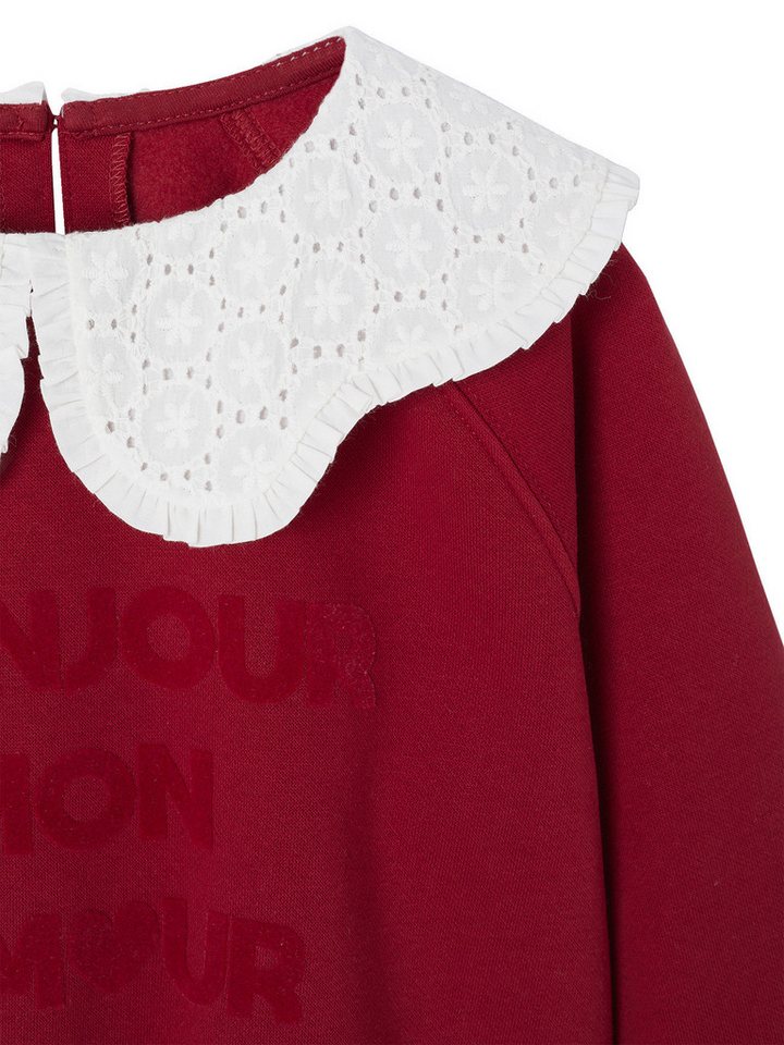 vertbaudet Sweatjacke Mädchen Sweatshirt mit besticktem Kragen – Bild 3 von 5