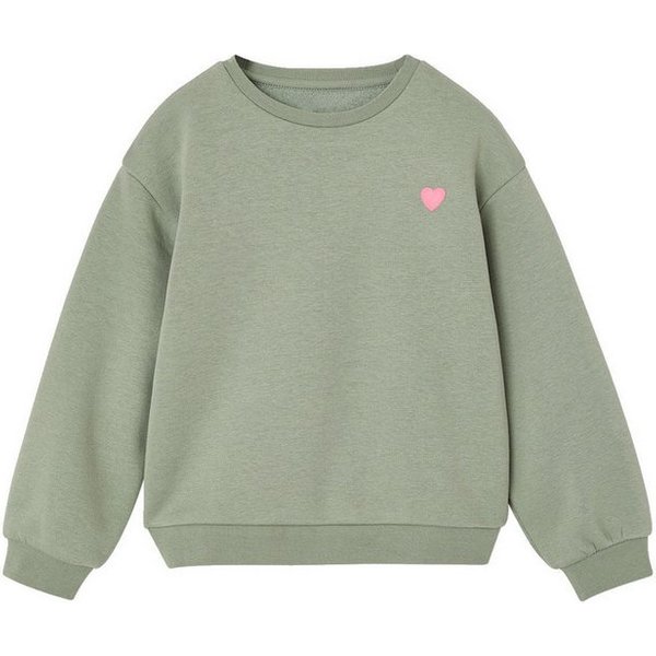 vertbaudet Sweatjacke Mädchen Sweatshirt mit Print Basics