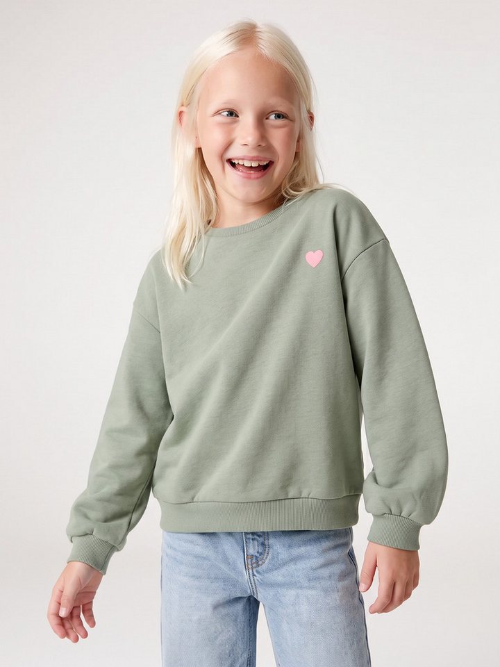 vertbaudet Sweatjacke Mädchen Sweatshirt mit Print Basics – Bild 5 von 5