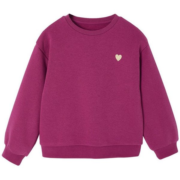 vertbaudet Sweatjacke Mädchen Sweatshirt mit Print Basics