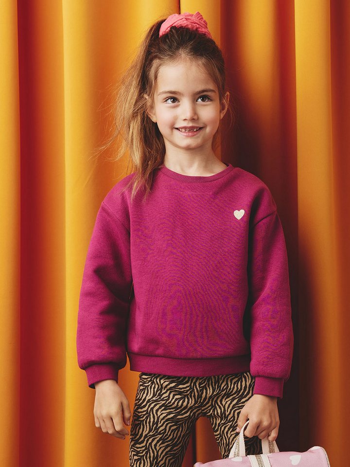 vertbaudet Sweatjacke Mädchen Sweatshirt mit Print Basics – Bild 5 von 5