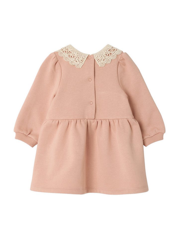 vertbaudet Sweatkleid Mädchen Baby Sweatkleid mit Häkelkragen – Bild 2 von 5