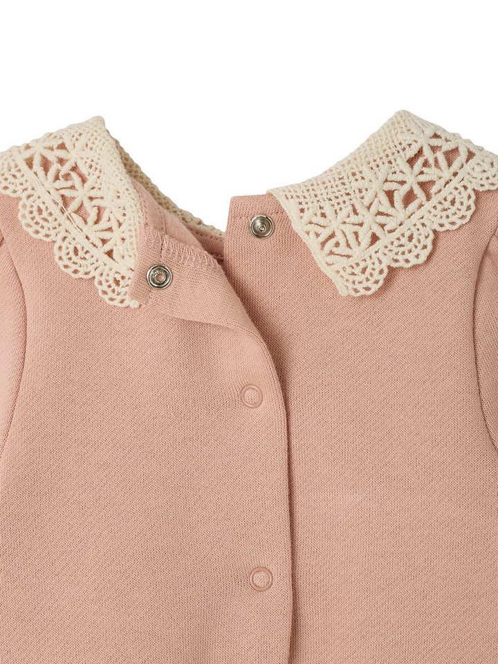 vertbaudet Sweatkleid Mädchen Baby Sweatkleid mit Häkelkragen – Bild 5 von 5