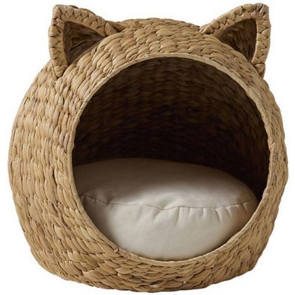 vertbaudet Tierkorb Katzenkorb aus Wasserhyazinthe