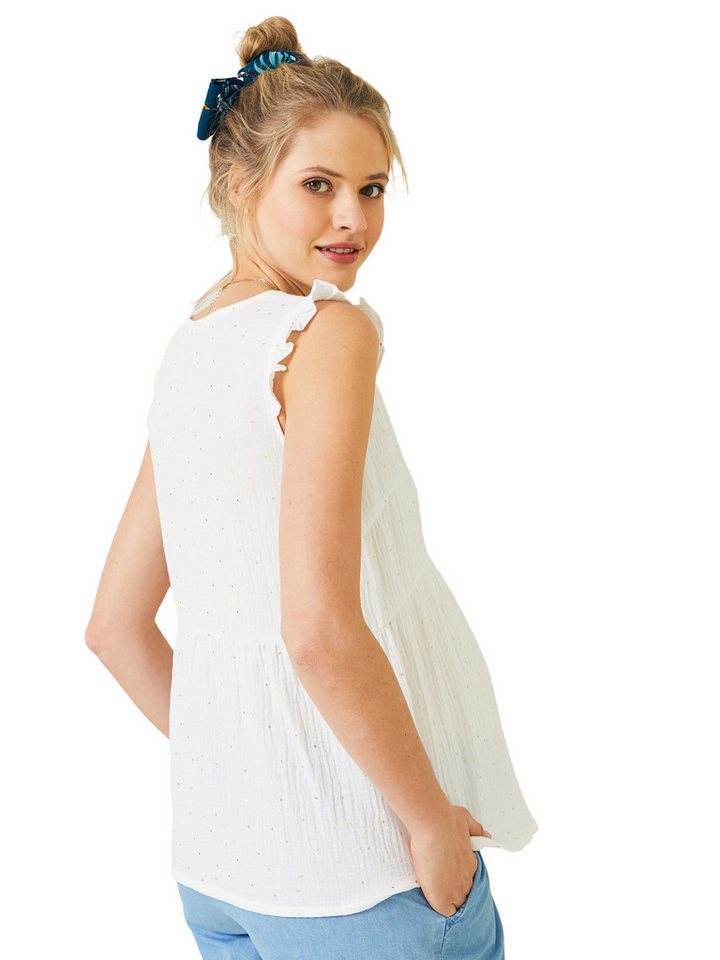 vertbaudet Umstandsbluse aermellos, Musselin – Bild 2 von 5
