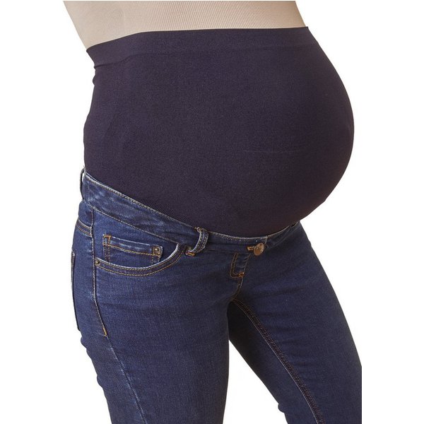 vertbaudet Umstandsjeans Umstands-Jeans mit Stretch-Einsatz, Slim-Fit Bundweite verstellbar