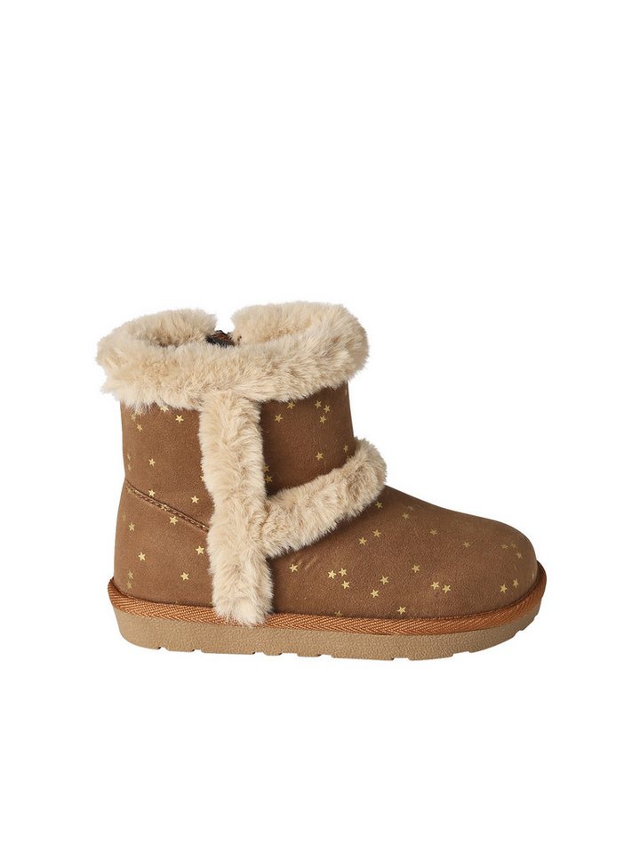 vertbaudet Wasserabweisende Mädchen Boots mit Webpelz Schnürboots – Bild 2 von 5