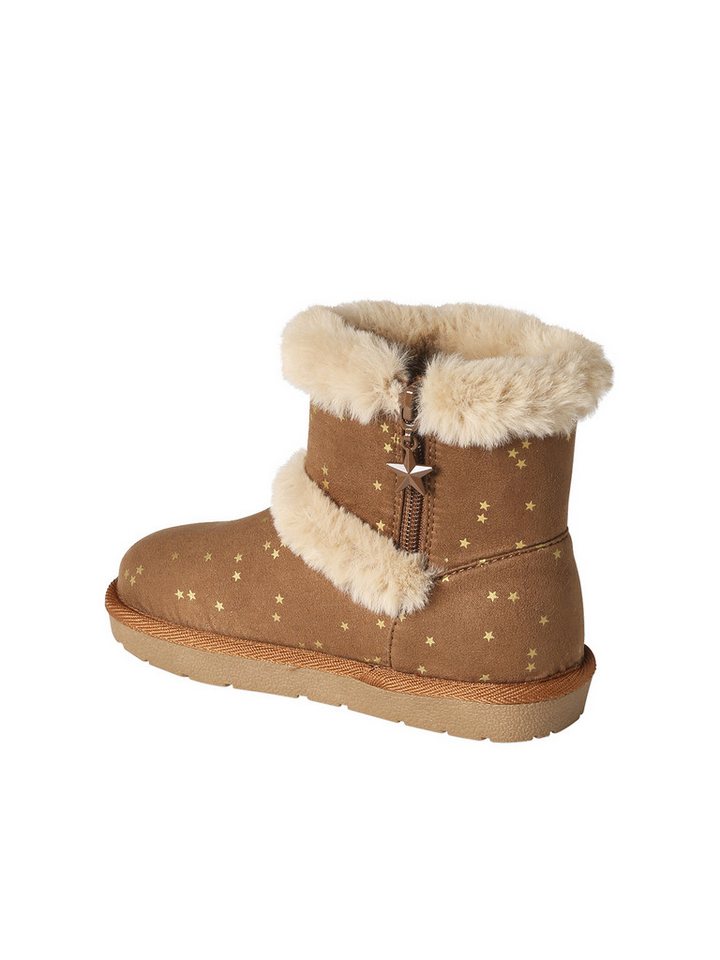 vertbaudet Wasserabweisende Mädchen Boots mit Webpelz Schnürboots – Bild 4 von 5