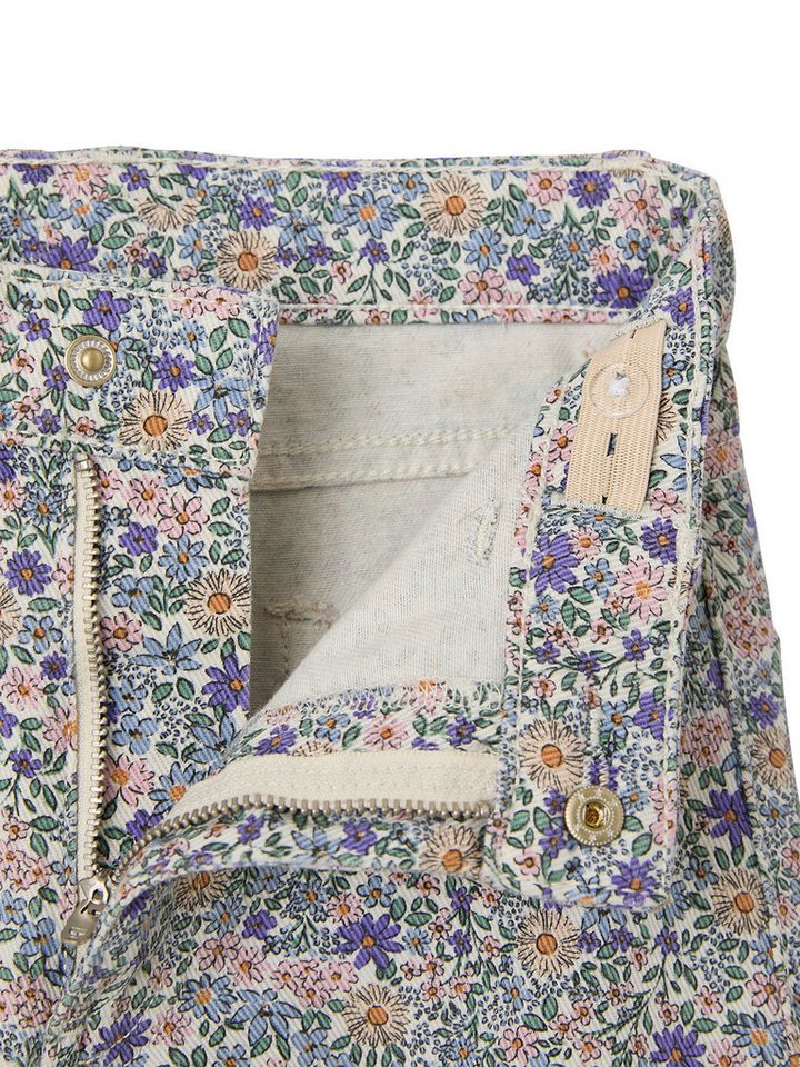 vertbaudet Weite Jeans Weite Hose Mädchen mit Blumenprint Bundweite verstellbar – Bild 3 von 5