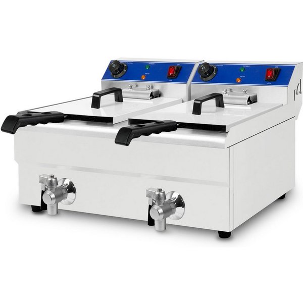 vertes Fritteuse, 3000 W, Temperatur Stufenlos Regulierbar 50-250°C