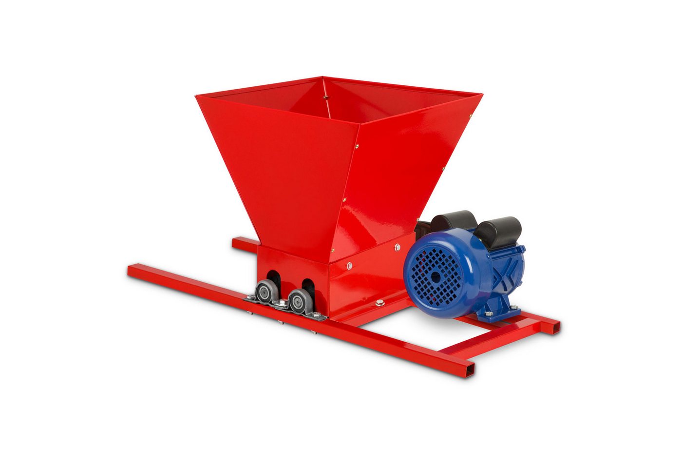 vertes Obstpresse Traubenmühle, Maischemühle mit Trichteröffnung 40x38cm, Elektrisch, Zur Verarbeitung von Weintrauben zum Erhalt Maische 2 Massive Walzen – Bild 4 von 5