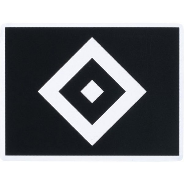 VertriebsArena GmbH Aufkleber HSV Aufkleber transparent schwarz "Raute"