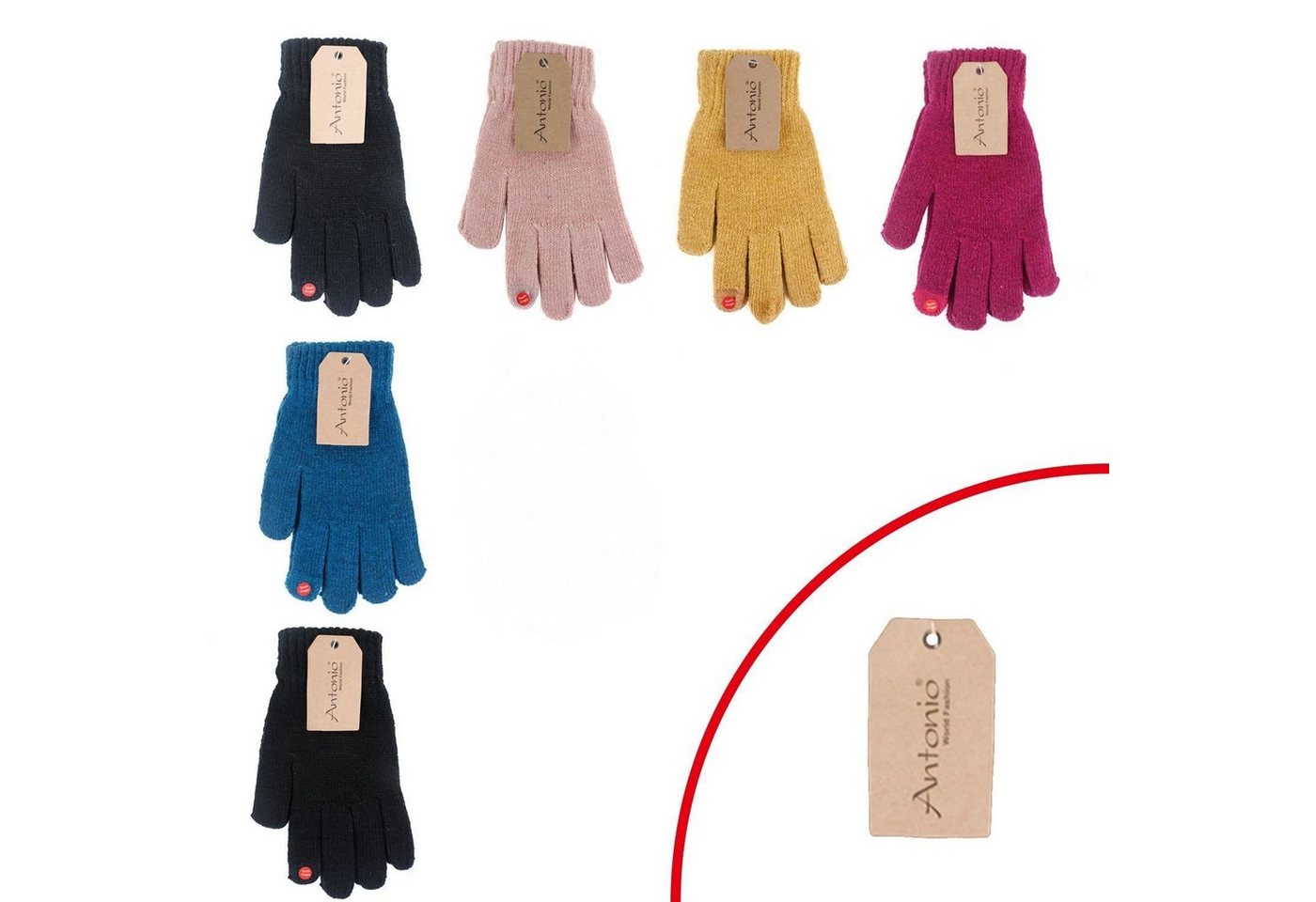 VewoTex Strickhandschuhe Winter Handschuhe mit Touch Finger » günstige Winterhandschuhe (Paar, 2-St., Handschuhe) » Touchscreen Handschuhe – Bild 2 von 2