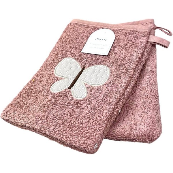 VewoTex Waschhandschuh 2er Pack Baby Waschhandschuhe » Set 2 Kinder Waschlappen Frottee, Baumwolle (Set, 2-St), 21 x 15 cm reine Baumwolle » Wasch Handschuhe
