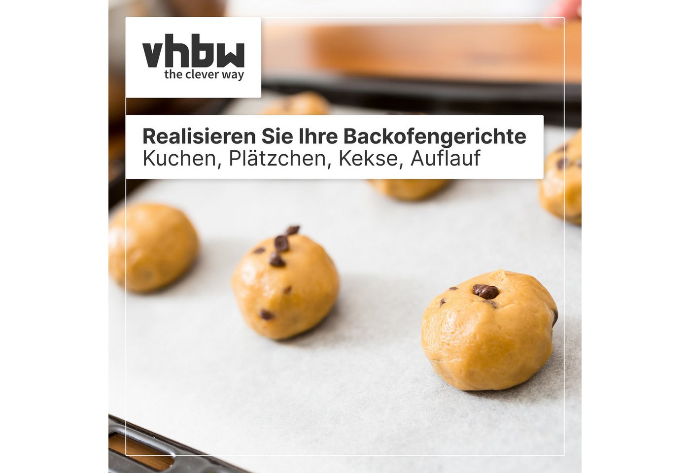 vhbw Backblech für Backofen, Metall, Emailliert, Spülmaschinenfest, Antihaftbeschichtet – Bild 5 von 5