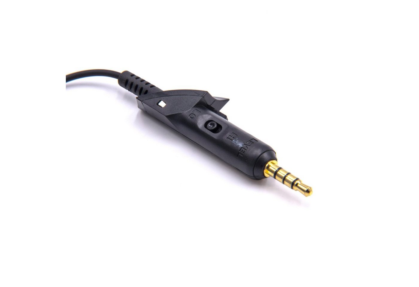 vhbw passend für Bose QuietComfort QC2, 2, QC15, 15 Kopfhörer / Mobilfunk Audio-Kabel, (180 cm), Inkl. Lautstärkeregler – Bild 2 von 4