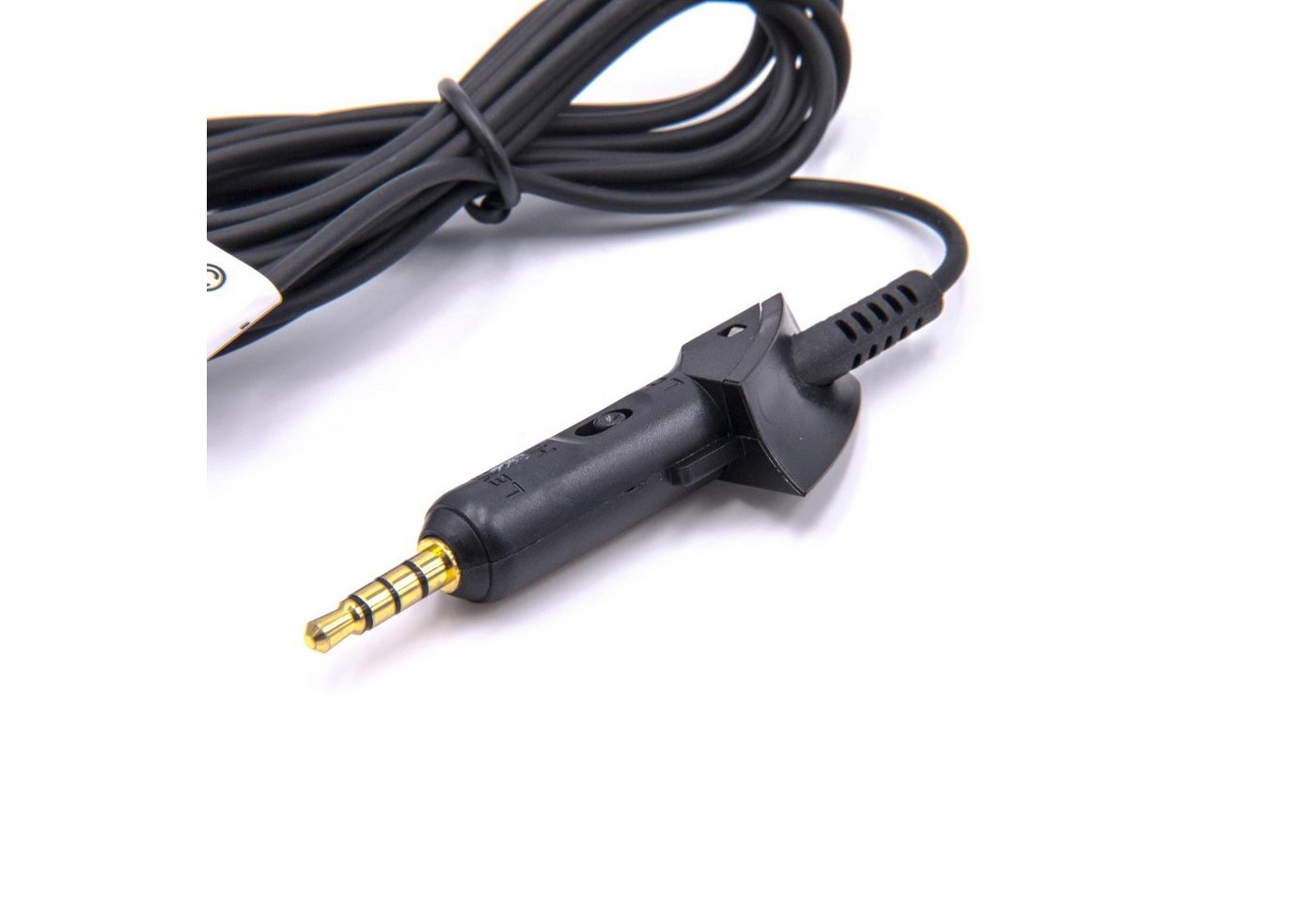 vhbw passend für Bose QuietComfort QC2, 2, QC15, 15 Kopfhörer / Mobilfunk Audio-Kabel, (180 cm), Inkl. Lautstärkeregler – Bild 3 von 4