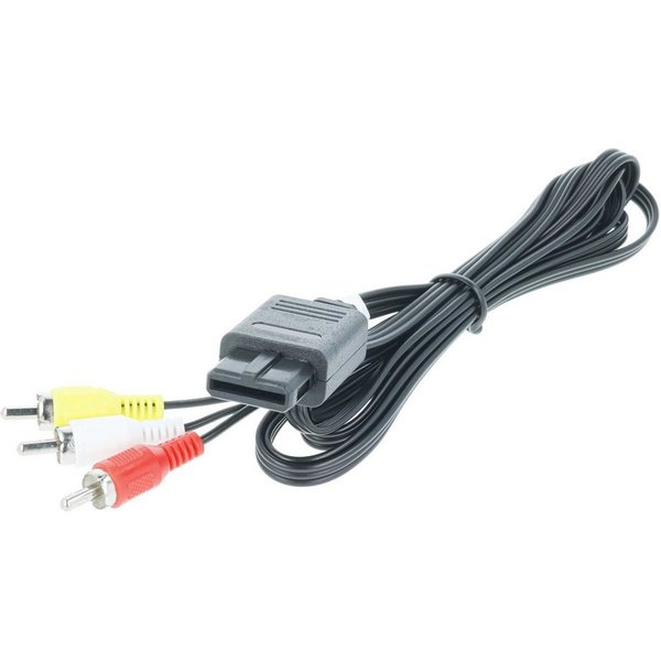 vhbw passend für Nintendo GameCube, 64, SFC (SNES), NGC, N64 Spielekonsole Audio- & Video-Kabel, Composite/RCA, Proprietär