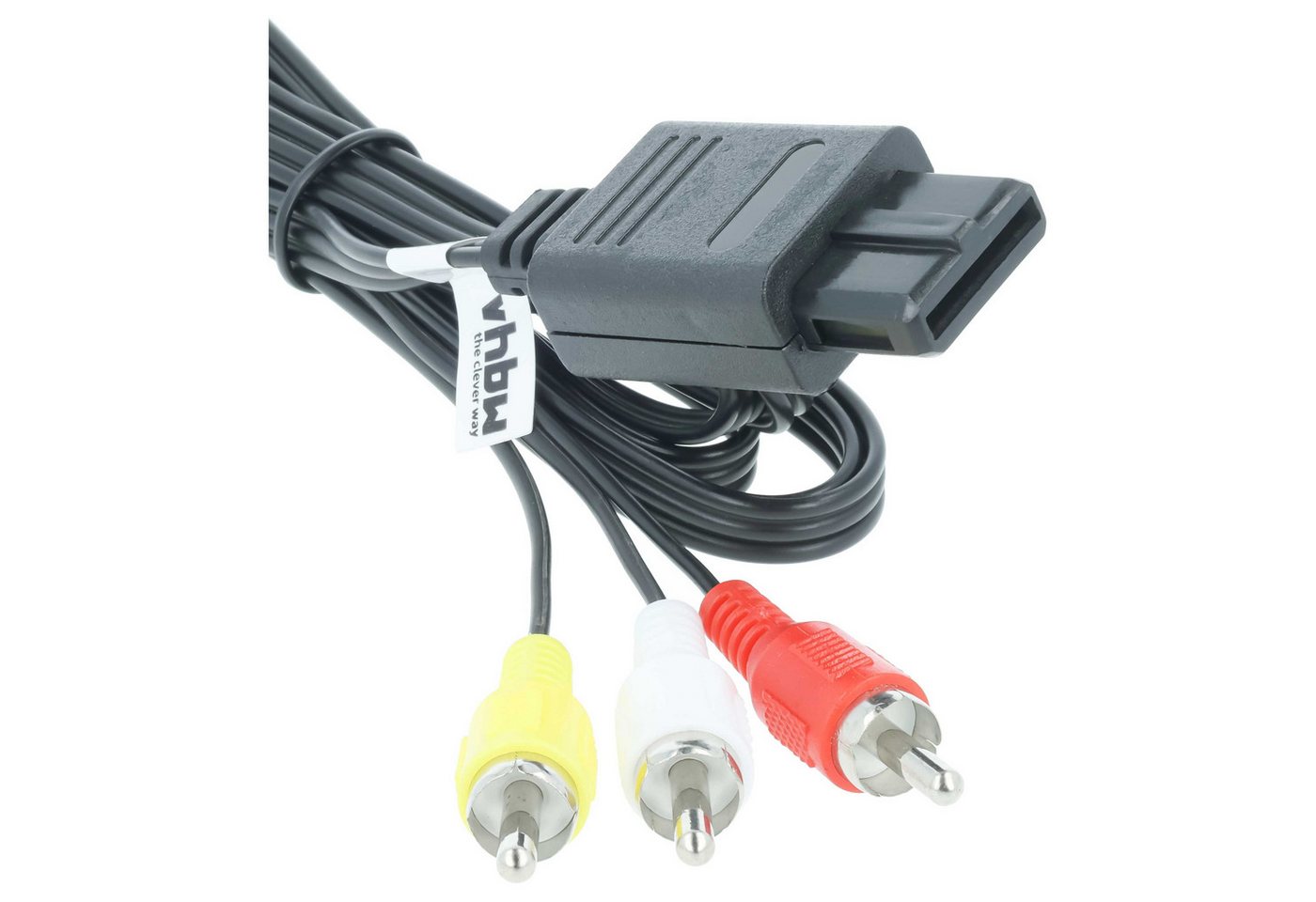 vhbw passend für Nintendo GameCube, 64, SFC (SNES), NGC, N64 Spielekonsole Audio- & Video-Kabel, Composite/RCA, Proprietär – Bild 5 von 5