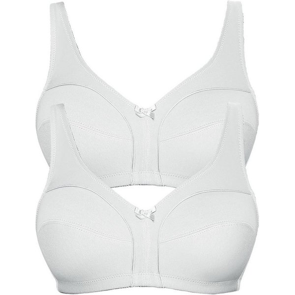 Viania Soft-BH 2er Pack Baumwoll Soft BH Basic (Spar-Set, 2-tlg) -