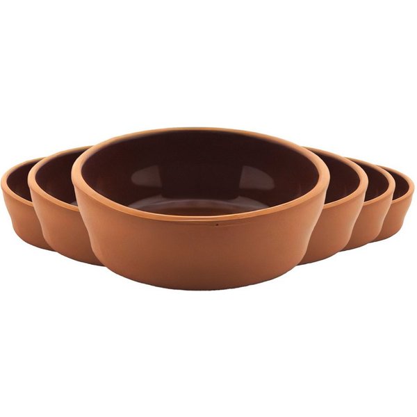 VIAPOT Schale ANADOLU Tonschale 6er-Set, Terrakotta (Naturton), (6er-Set, 6-tlg), 250ml, Natur-Tonschale, ideal für Milchreis (Sütlac) aus dem Ofen