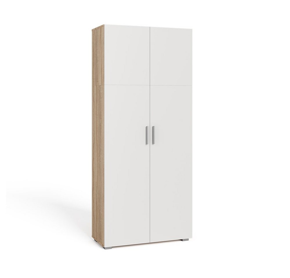 Vicco Aktenschrank Frank, Weiß/Sonoma, 80 x 182.4 cm (1-St) – Bild 2 von 5
