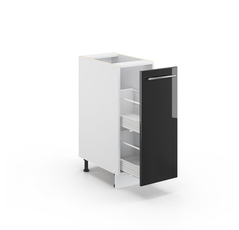 Vicco Apothekerschrank Fame-Line, Anthrazit Hochglanz/Weiß, 30 cm ohne Arbeitsplatte (1-St) – Bild 5 von 5
