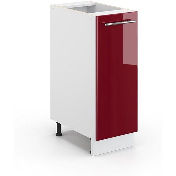 Vicco Apothekerschrank Fame-Line, Bordeaux Hochglanz/Weiß, 30 cm ohne Arbeitsplatte (1-St)