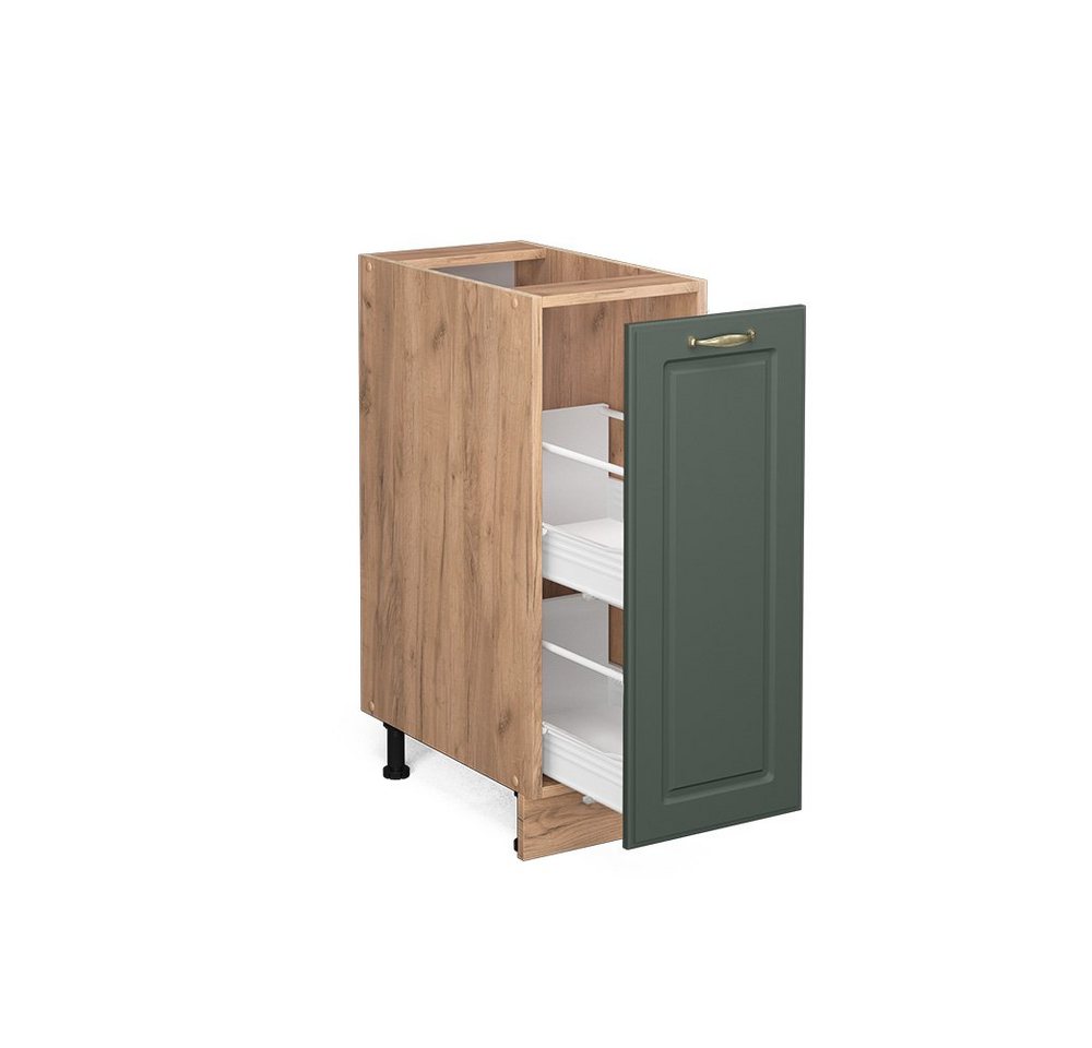 Vicco Apothekerschrank Fame-Line, Grün-Gold Landhaus/Eiche, 30 cm ohne Arbeitsplatte (1-St) – Bild 5 von 5