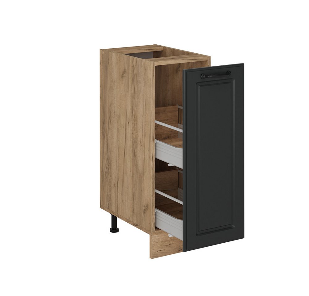 Vicco Apothekerschrank R-Line, Anthrazit Landhaus/Goldkraft Eiche, 30 cm ohne Arbeitsplatte (1-St) – Bild 4 von 4