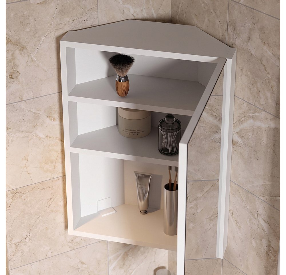 Vicco Badezimmerspiegelschrank Anka, Weiß, 45 x 60.2 cm – Bild 4 von 5