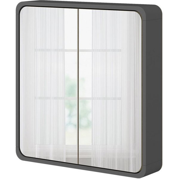 Vicco Badezimmerspiegelschrank Arla, Anthrazit/Holz, 60 x 60 cm (1-St)