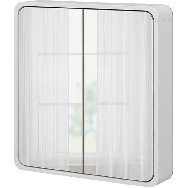 Vicco Badezimmerspiegelschrank Arla, Weiß/Eiche, 60 x 60 cm (1-St)