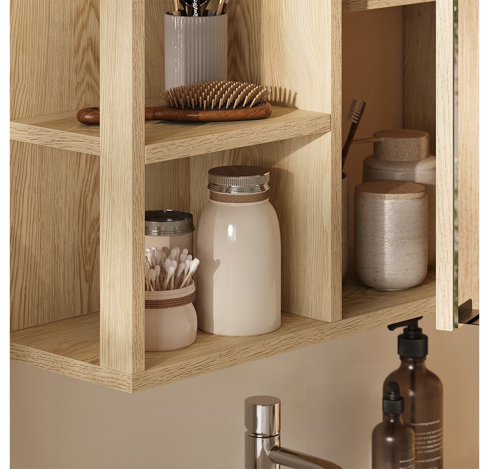 Vicco Badezimmerspiegelschrank Arven, Eiche, 60 x 60 cm – Bild 4 von 5