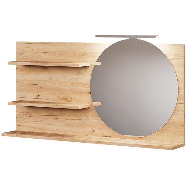 Vicco Badezimmerspiegelschrank Avena, Eiche, 100 x 50 cm mit 3 offenen Fächern (1-St)