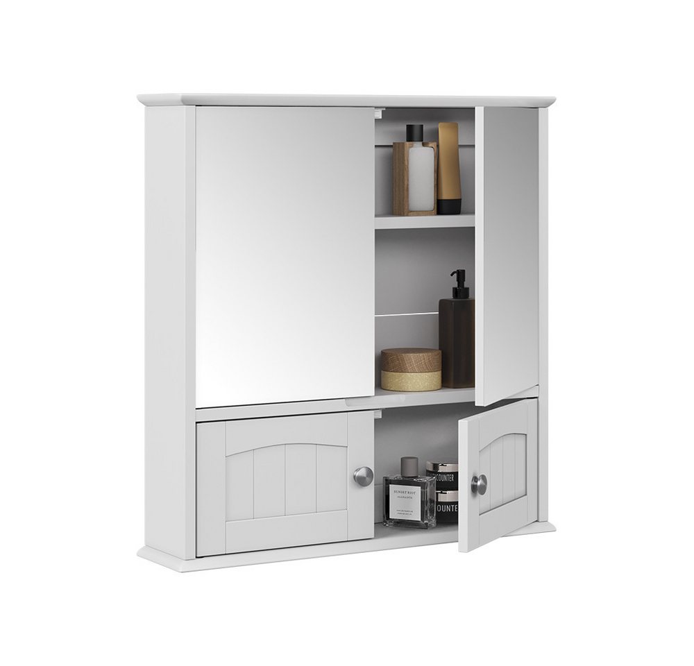 Vicco Badezimmerspiegelschrank Bianco, Weiß, 56 x 58 cm (1-St) – Bild 5 von 5