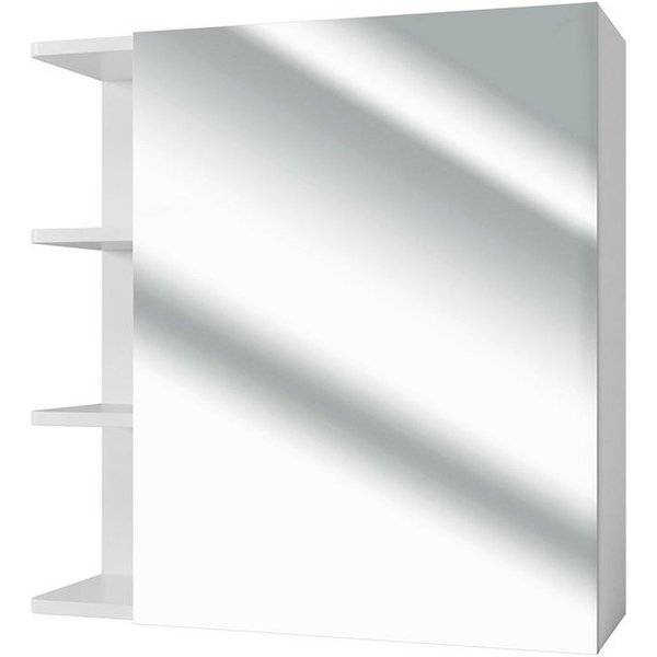 Vicco Badezimmerspiegelschrank Fynn, Weiß, 62 x 64 cm (1-St)