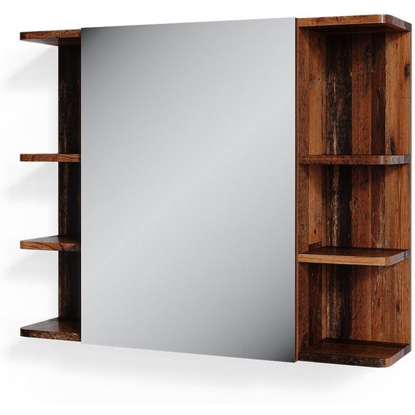 Vicco Badezimmerspiegelschrank Fynn, Antikholz, 80 x 64 cm (1-St)