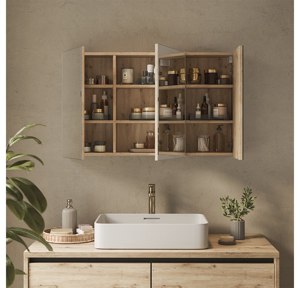 Vicco Badezimmerspiegelschrank Lavia, Artisan-Eiche, 100 x 60.2 cm – Bild 5 von 5
