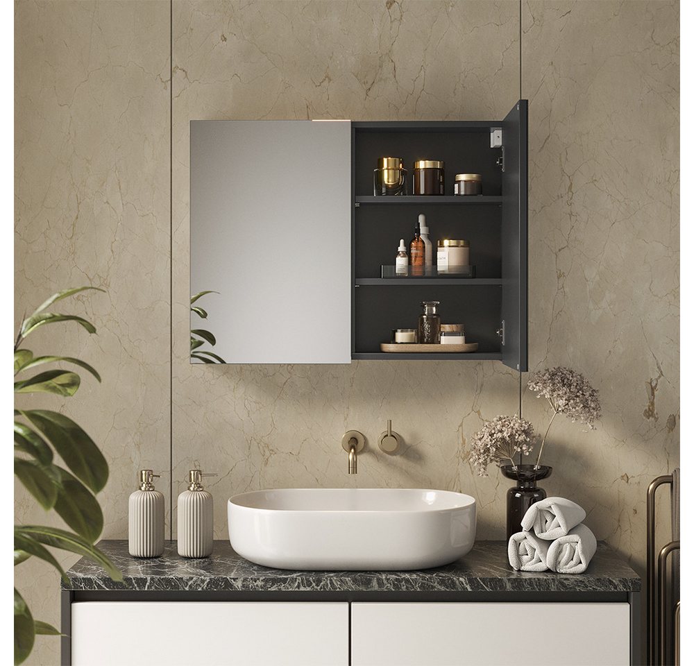 Vicco Badezimmerspiegelschrank Lavia, Anthrazit, 80 x 60.2 cm – Bild 5 von 5