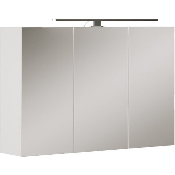 Vicco Badezimmerspiegelschrank Lavio, Weiß, 90 x 60 cm mit LED-Beleuchtung (1-St)