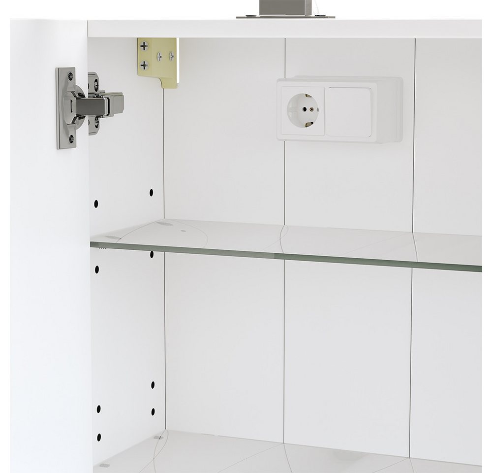 Vicco Badezimmerspiegelschrank Lavio, Weiß, 40 x 60 cm mit LED-Beleuchtung (1-St) – Bild 5 von 5
