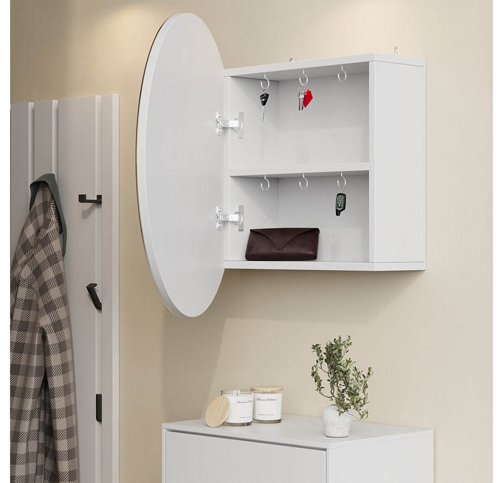 Vicco Badezimmerspiegelschrank Loki, Weiß, 60 x 60 cm mit 2 Fächern (1-St) – Bild 5 von 5
