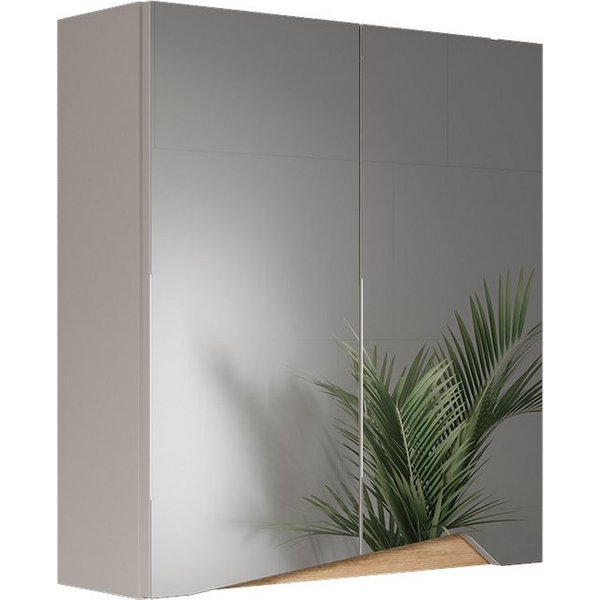 Vicco Badezimmerspiegelschrank Marelle, Greige/Artisan-Eiche, 60 x 67 cm mit höhenverstellbarem E... (1-St)
